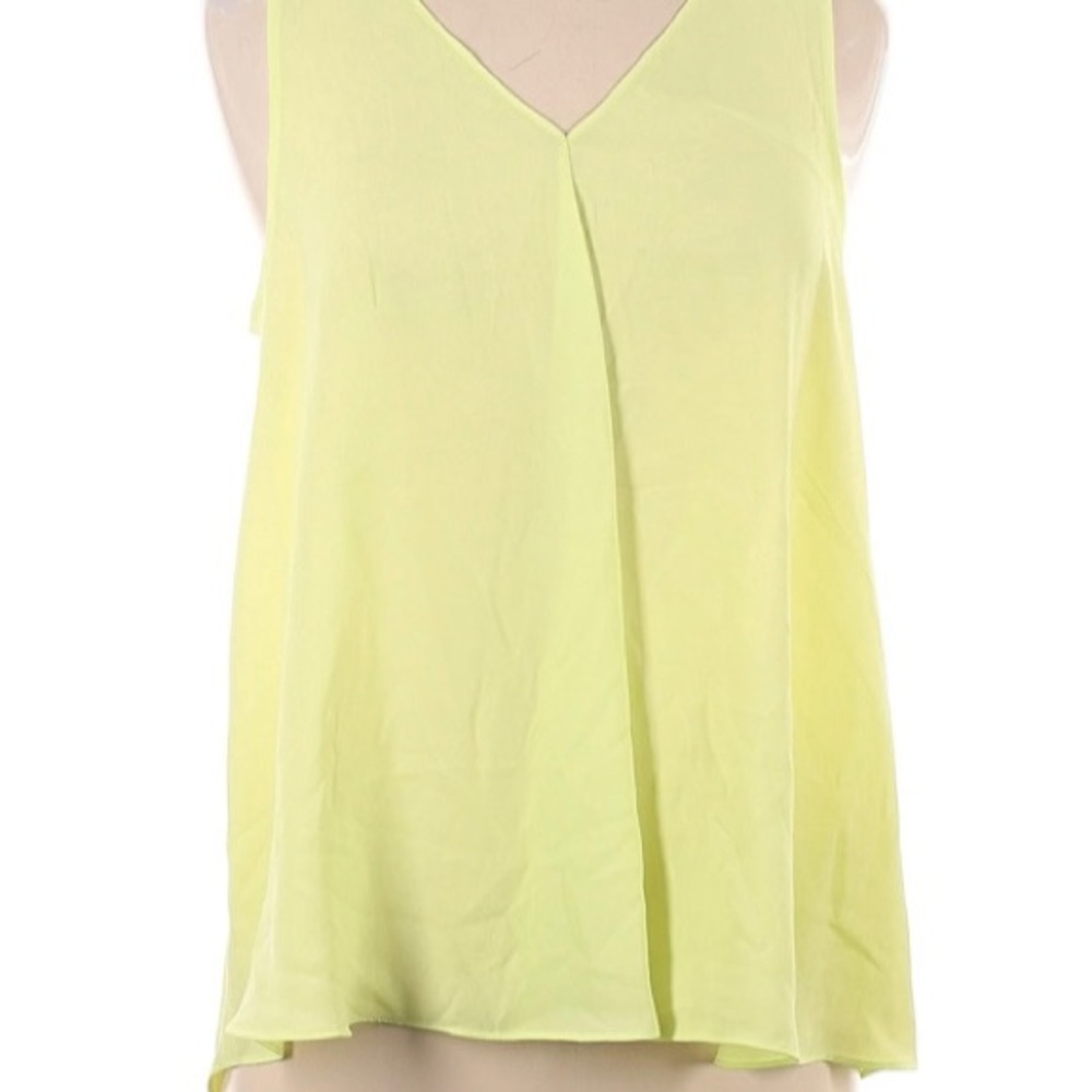Vince Camuto Yellow Sleeveless Relaxed Tank Top